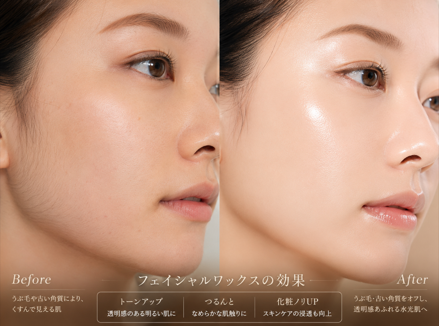 うぶ毛を整えて、なめらかな素肌へ